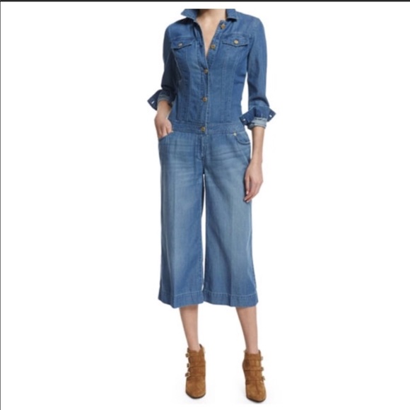 michael kors denim jumpsuit